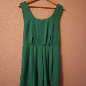 Backless Green Romper w/ Bow Tie Back